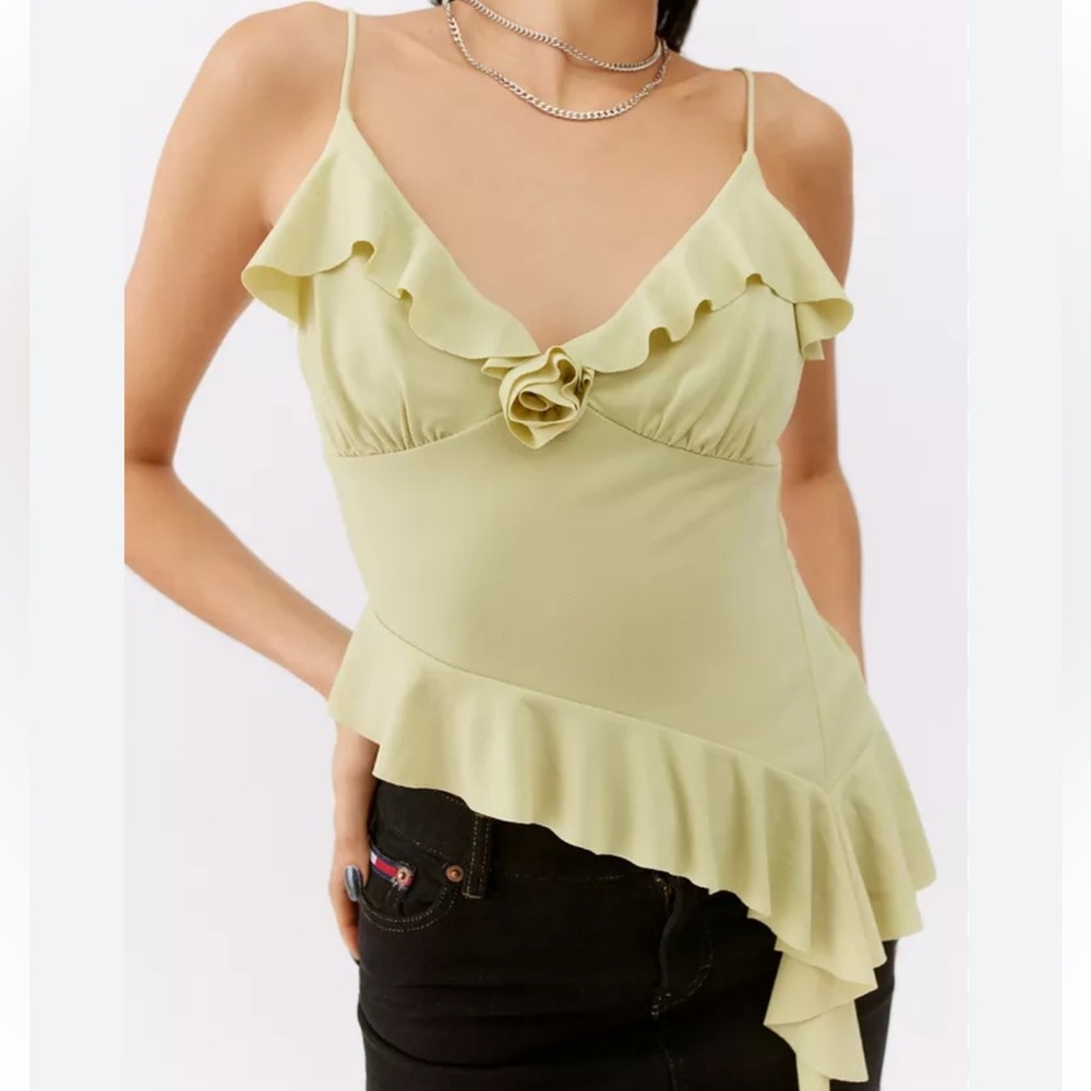 Urban Outfitters rose garden asymmetrical cami